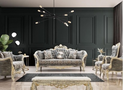 Классический набор мебели для гостиной Chesterfield Barock Couch, 5 предметов.